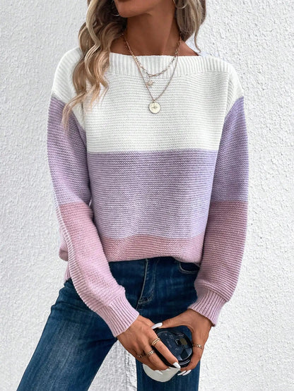 SerenaWardrobe CozyColor Knit Sweater