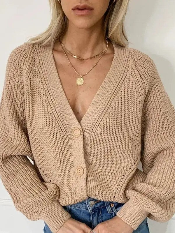 SerenaWardrobe Effortless Elegance - Knit Cardigan