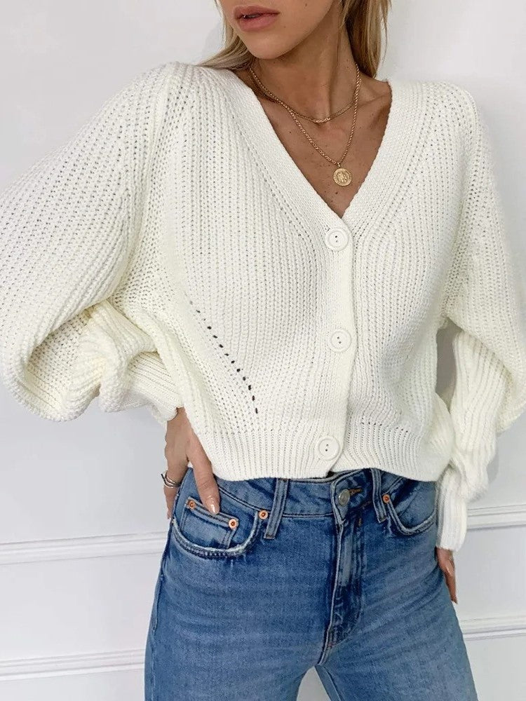 SerenaWardrobe Effortless Elegance - Knit Cardigan