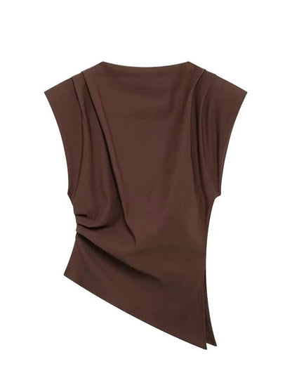 SerenaWardrobe Glamour - Asymmetric Evening Top