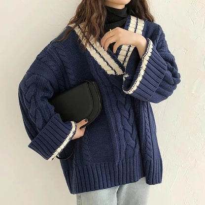 SerenaWardrobe Heritage Cable-Knit Sweater