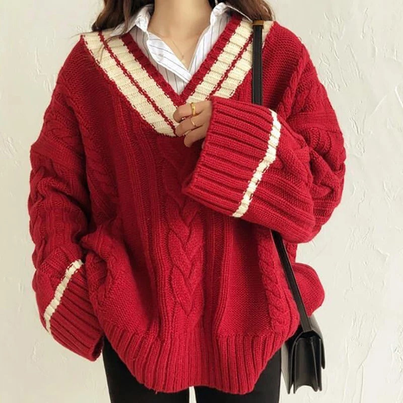 SerenaWardrobe Heritage Cable-Knit Sweater