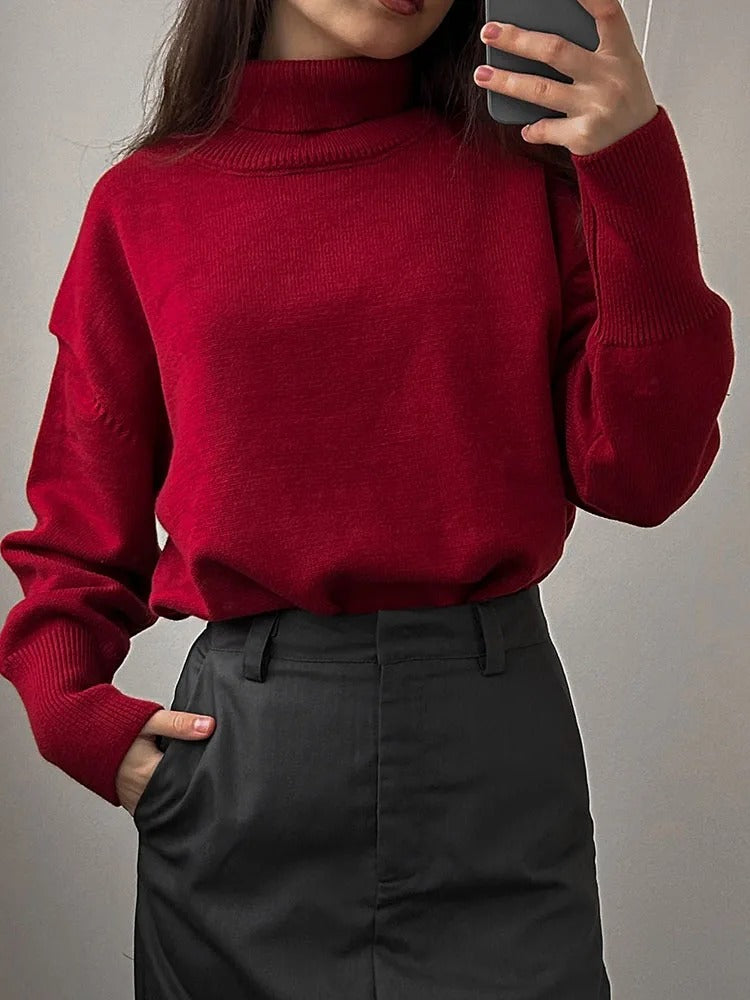 SerenaWardrobe Oversized Knit Sweater