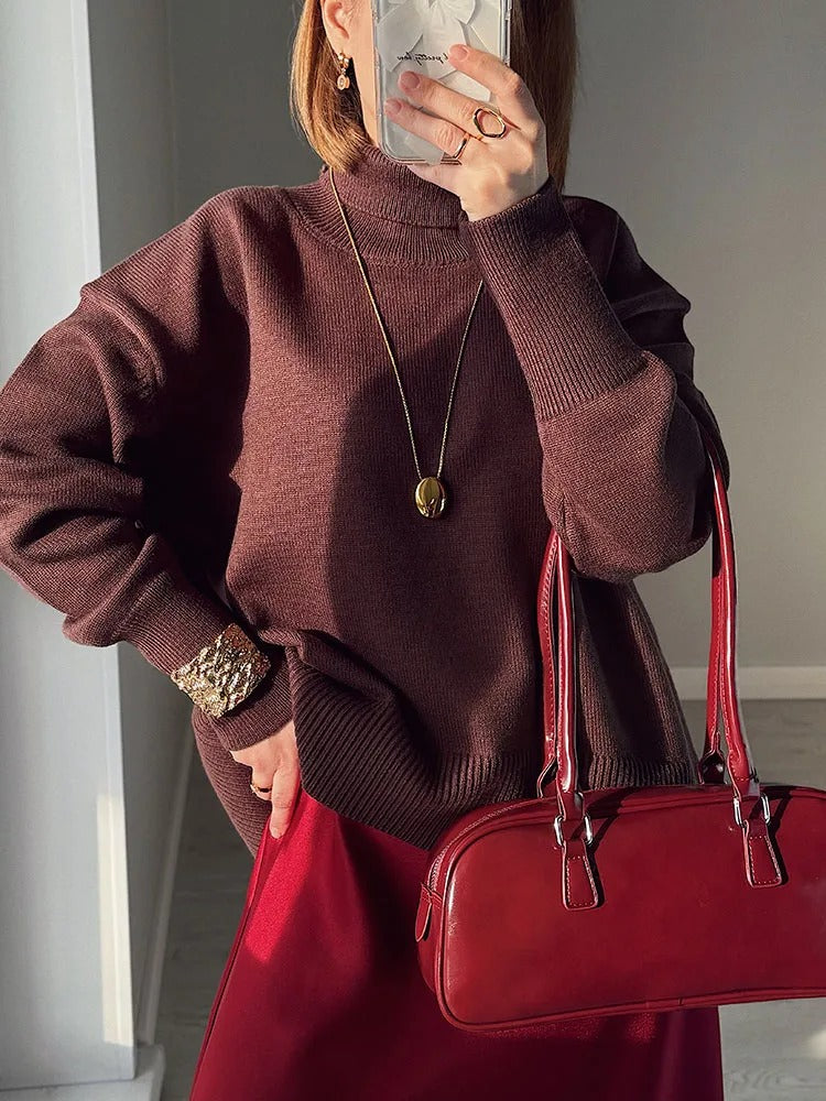 SerenaWardrobe Oversized Knit Sweater