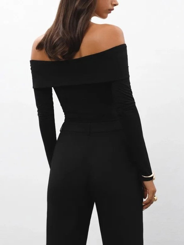 SerenaWardrobe Luxe Twist - Off-Shoulder Top