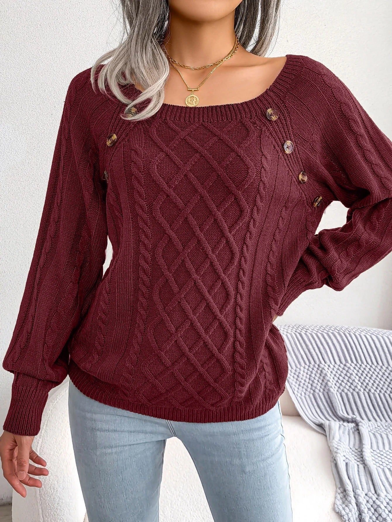 SerenaWardrobe LuxeCozy Knit Sweater